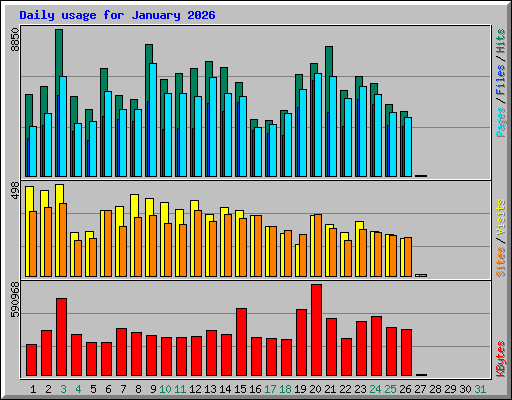 Daily usage for January 2026