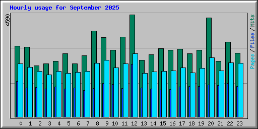 Hourly usage for September 2025